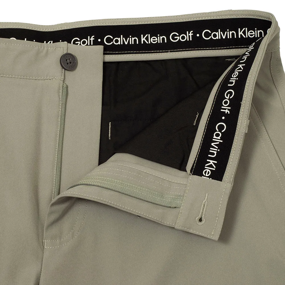 Silk Touch Hypoallergenic Textile Calvin Klein Bullet Regular Fit Stretch Shorts - Cameo Green