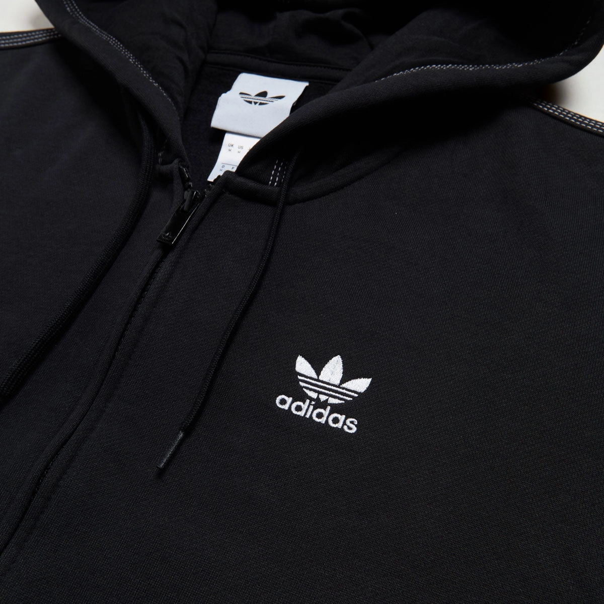 Adidas Essentials Full Zip Hoodie - Black Mouse like Lightweight Warmth