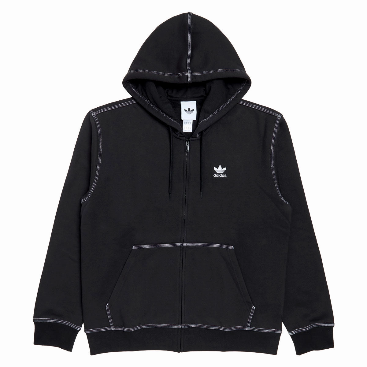 Adidas Essentials Full Zip Hoodie - Black Workwear Inspired