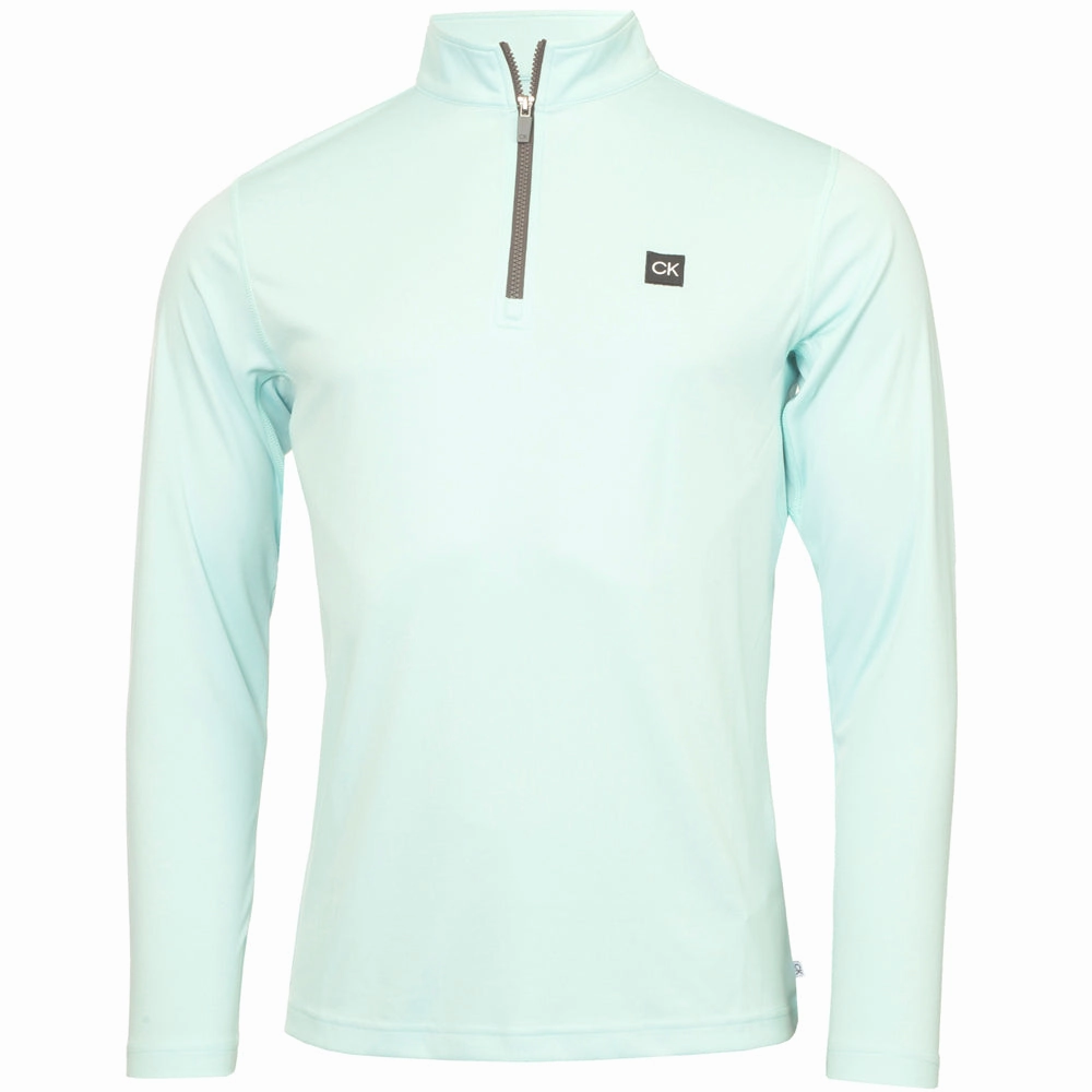 Calvin Klein Westgate 1/2 Zip Pullover - Aqua Urban Edge Silk