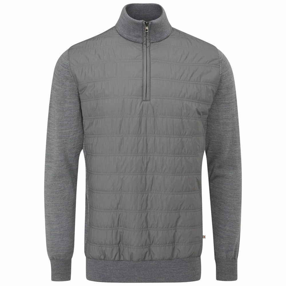 Ping Connell 1/4 Zip Pullover - French Grey Marl Cozy Street