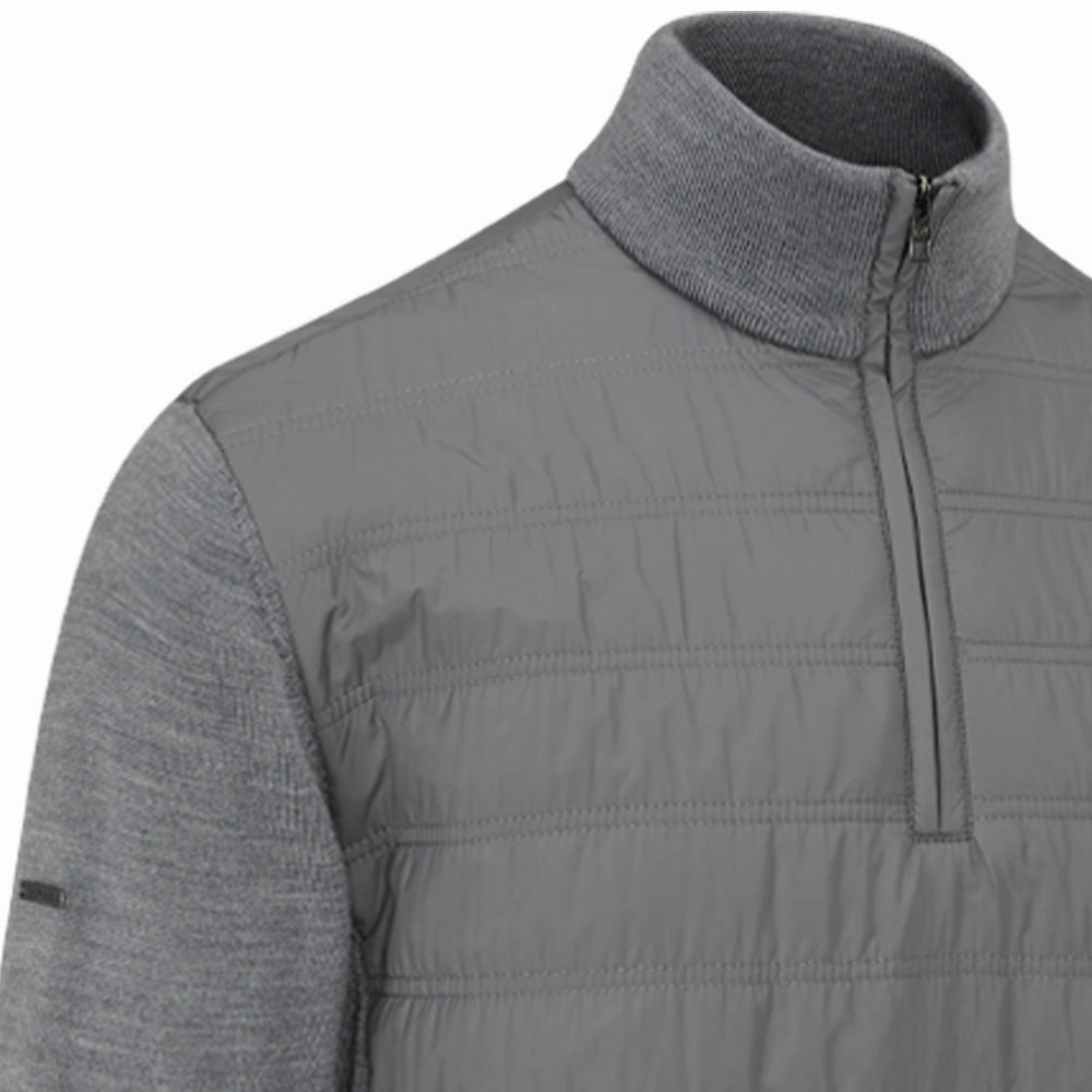 Chill Outfit Ping Connell 1/4 Zip Pullover - French Grey Marl
