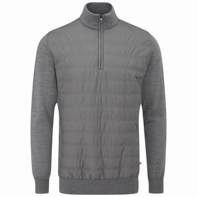 Ping Connell 1/4 Zip Pullover - French Grey Marl Cozy Street
