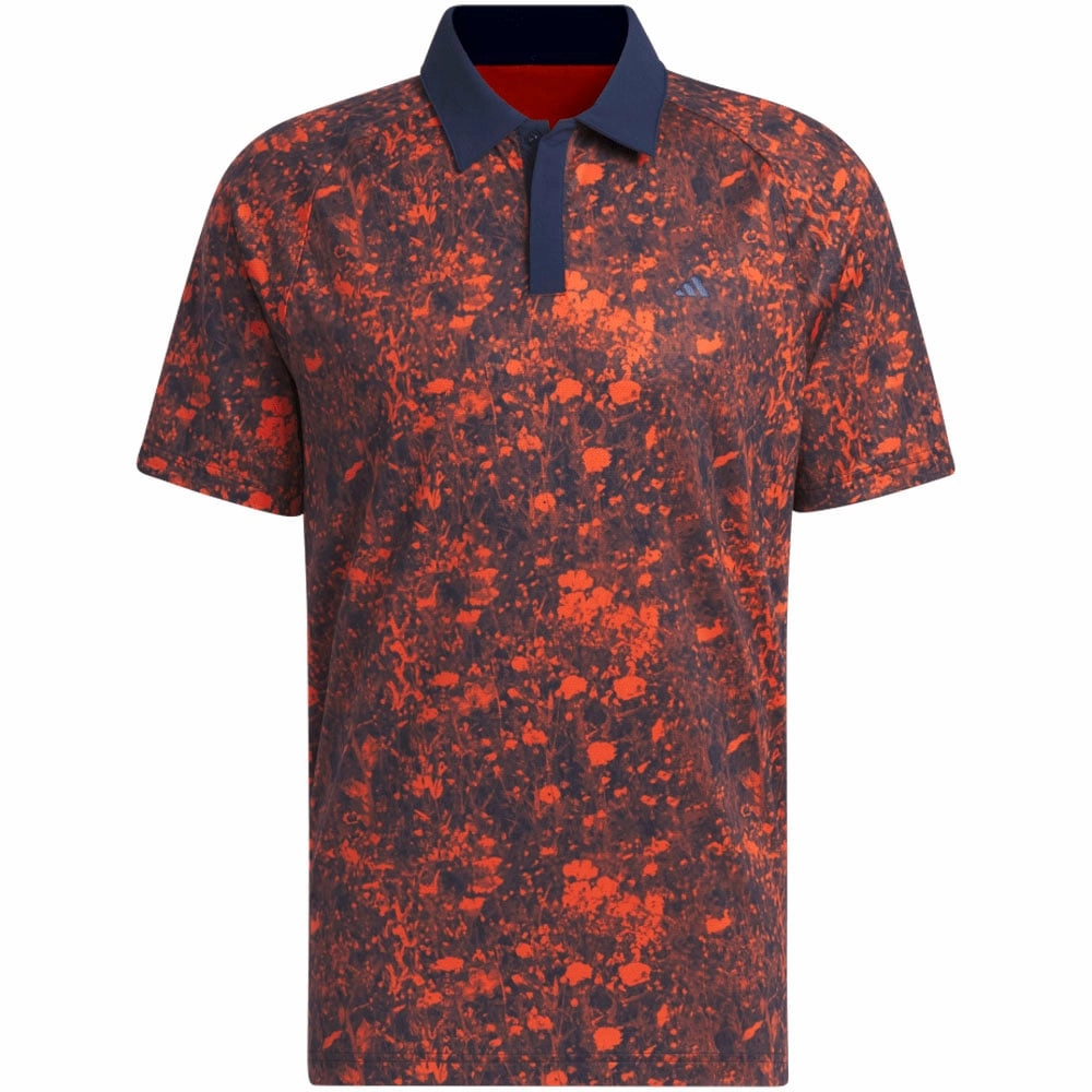 adidas Mesh Print Polo Shirt - Collegiate Navy/Preloved Red Comfy Touch Versatile Trend