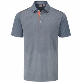 Ping Etten Polo Shirt - Greystone Multi Relaxed Vibes