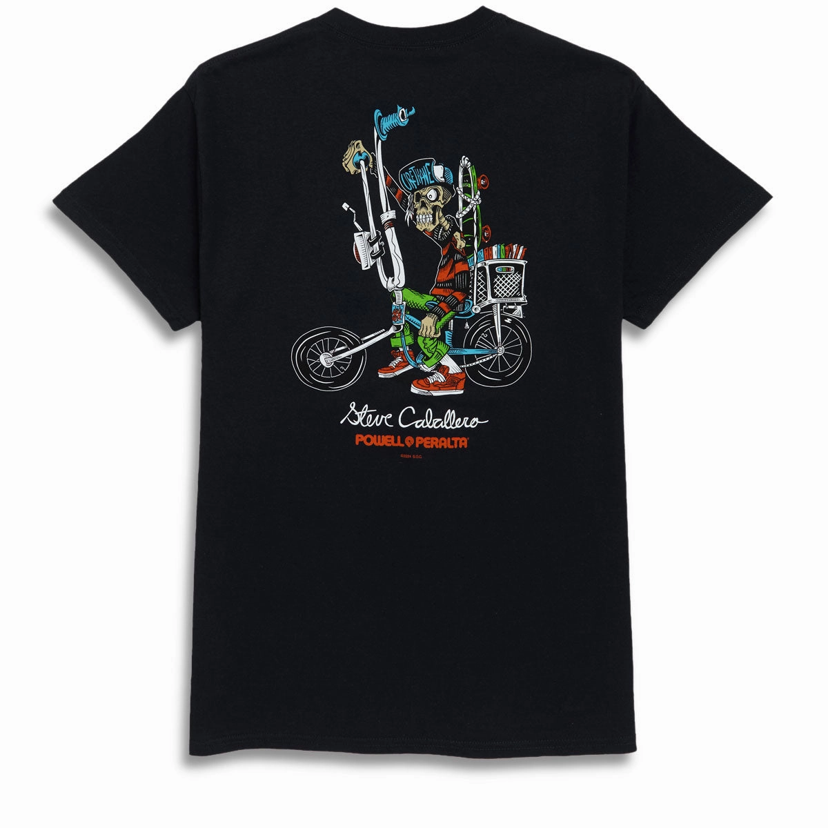 Powell-Peralta Steve Caballero Chopper Bike T-Shirt - Black Denim combination Comfy Layering