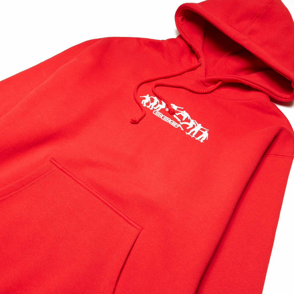 CCS Kickflip Logo Pullover Hoodie - Red/White Tailored Fit Polyester Blend