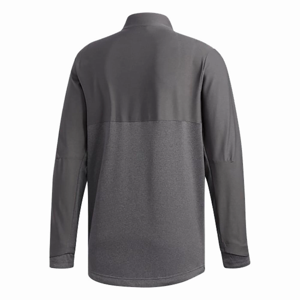 adidas Go-To 1/4 Zip Sweater - Grey/Yellow Camping Comfort