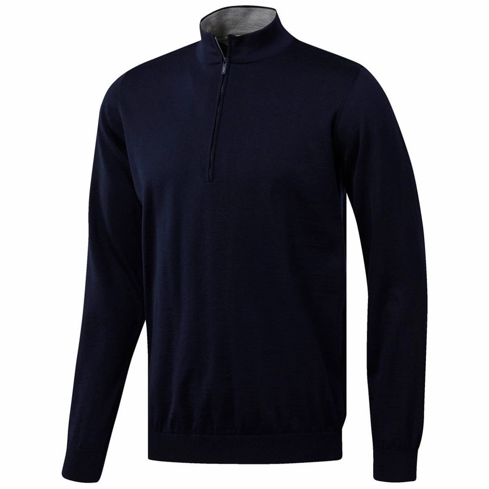 adidas Adipure Refined 1/4 Zip Pullover - Collegiate Navy Cozy Design Easy Layer