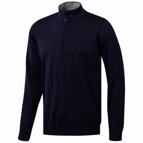 adidas Adipure Refined 1/4 Zip Pullover - Collegiate Navy Cozy Design Easy Layer