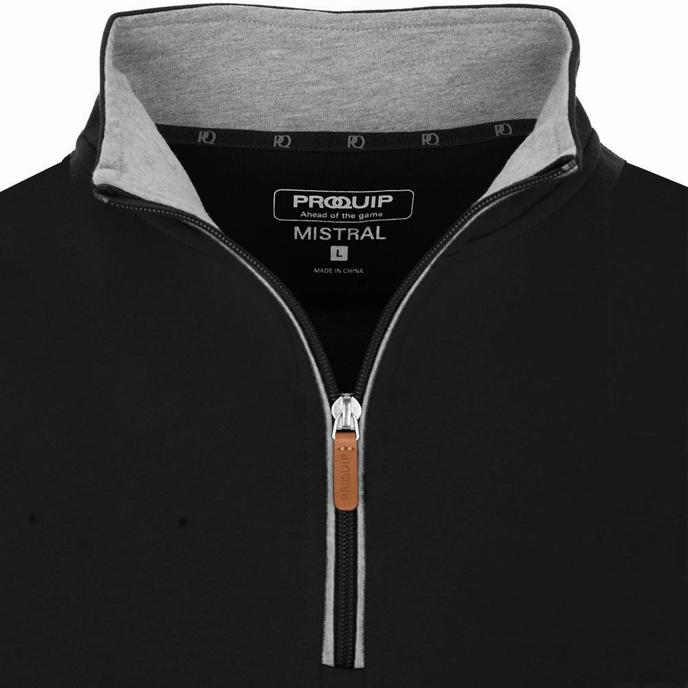 ProQuip Mistral 1/4 Zip Sweater - Black Easy to store product gift worthiness