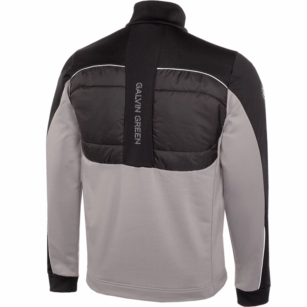 Galvin Green Douglas 1/4 Zip Pullover - Sharkskin/Black Bold Graphics