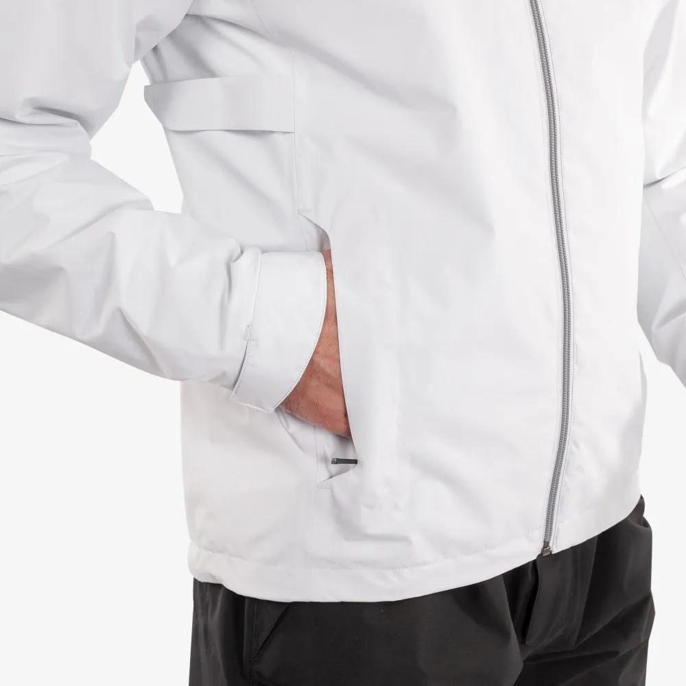 Modular Layering Compatibility Galvin Green Anton Waterproof DRYVR Jacket - White/Sharkskin