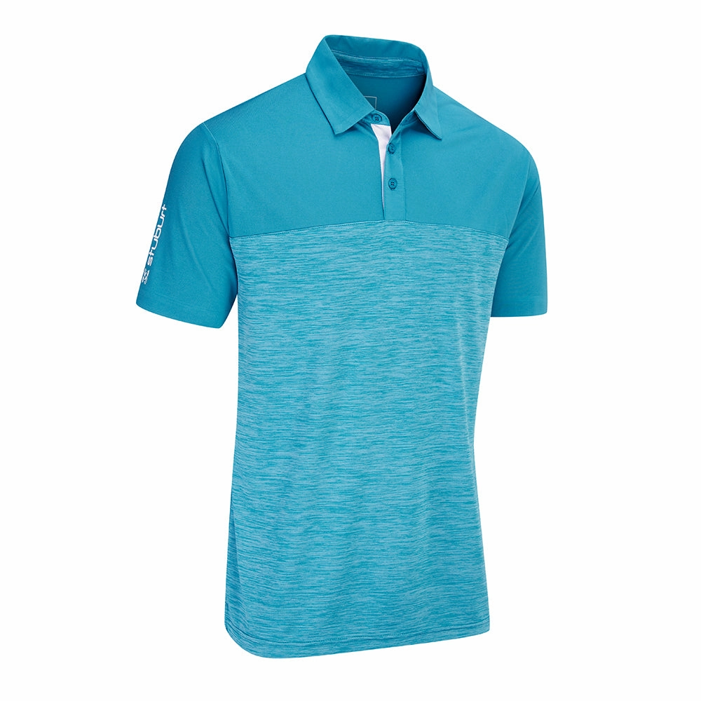 Value for Money AllWeatherComfort Stuburt Evolve Obley Golf Polo - Blue Steel