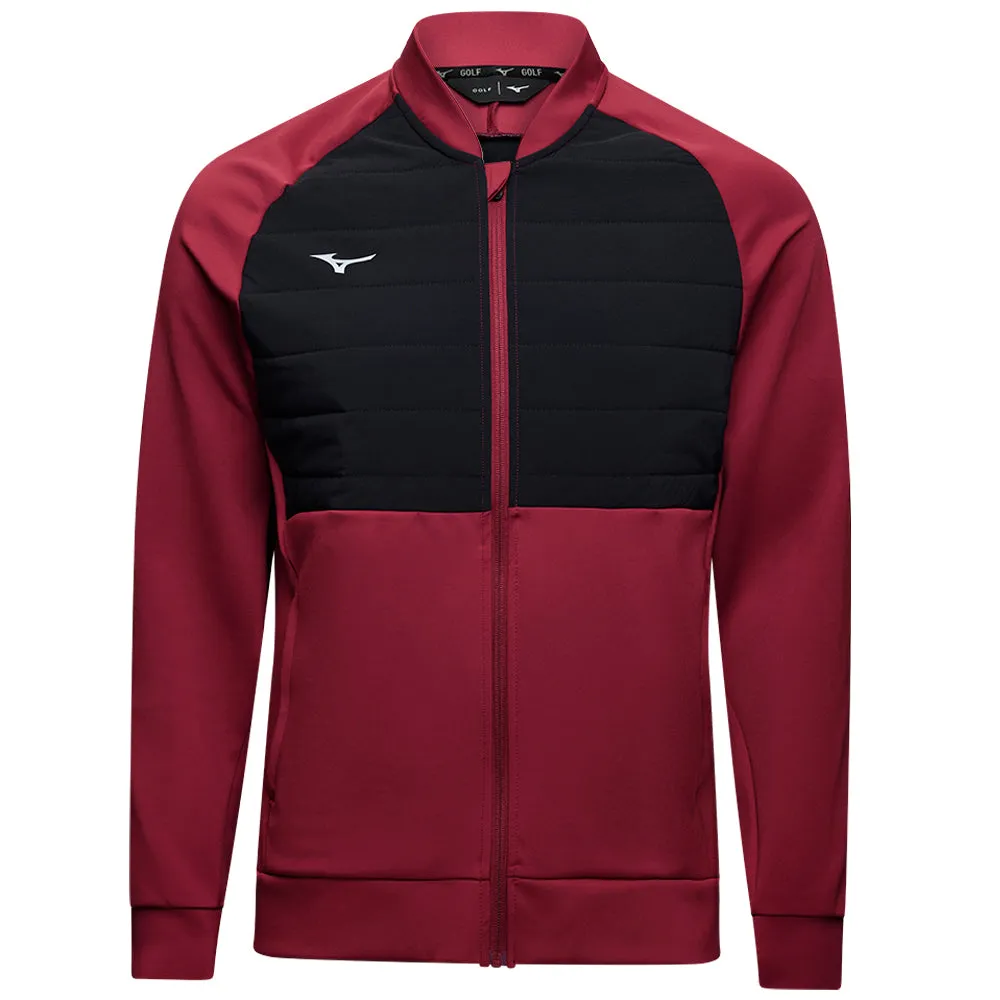 Reversible Dual Layer Fur Trim Mizuno Hybrid Bomber Jacket - Burgundy