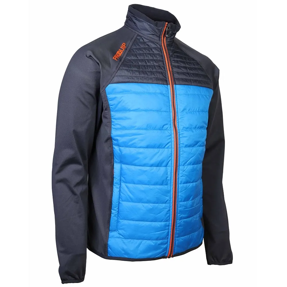 ProQuip Therma-Pro Windproof Golf Jacket - Cyan Thick Fabric Noise Reducing Fabric