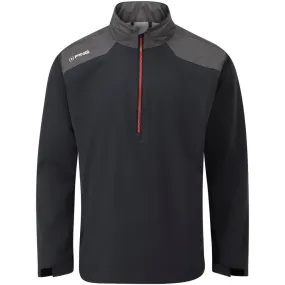 Smooth Zipper Track DurableOuterShell Ping AquaDrive Waterproof 1/2 Zip Jacket - Black/Asphalt