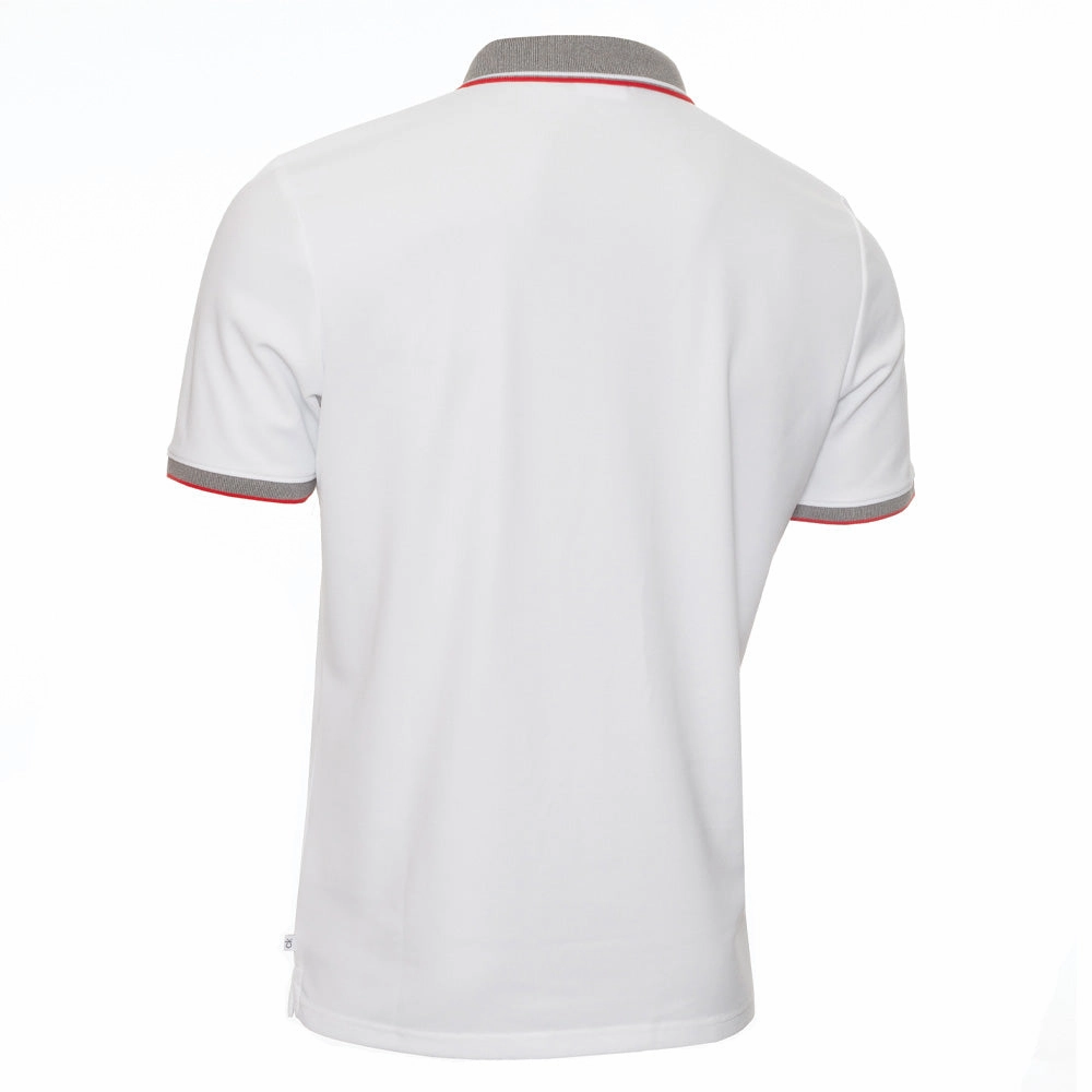Calvin Klein Snead Polo Shirt - White/Power Red Soft Fit Wear birthday party
