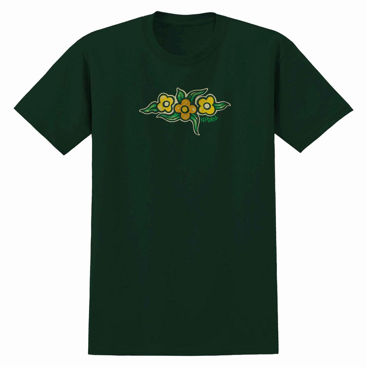 Krooked Flowers T-Shirt - Forest Lightweight Shirt