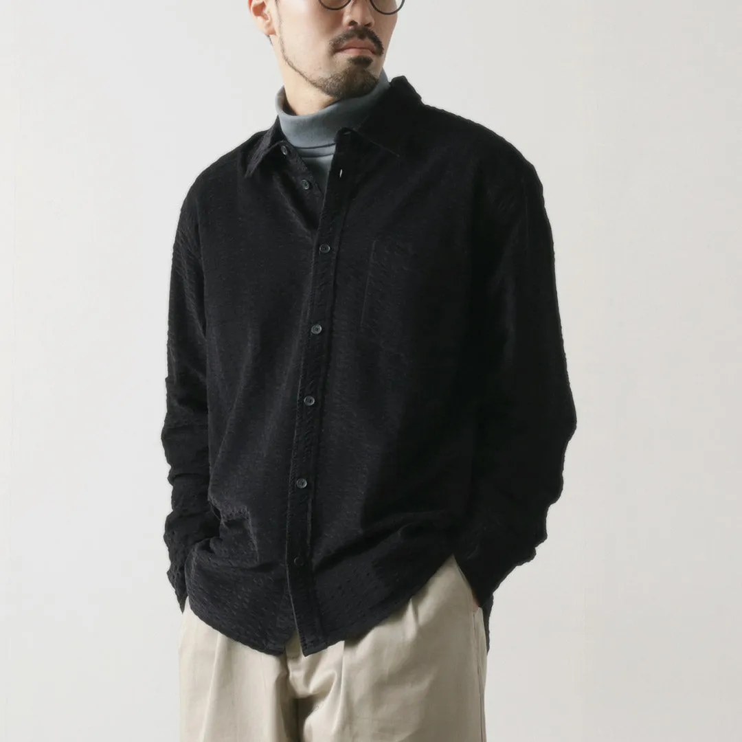Abstract print WAX LONDON / sherry-shirt seersucker cord