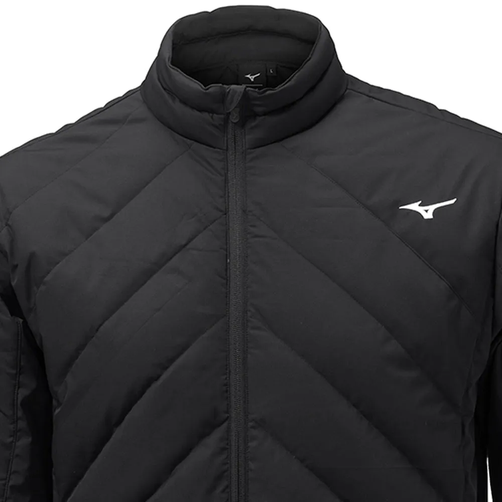 ripstop fabric Snag Free Fabric Mizuno Breath Thermo Move Down Jacket - Black