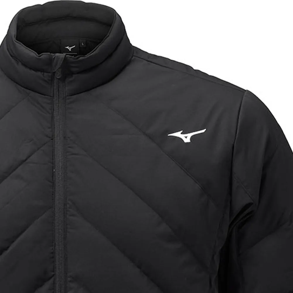 Layered Neckline Casual City Mizuno Breath Thermo Move Down Jacket - Black