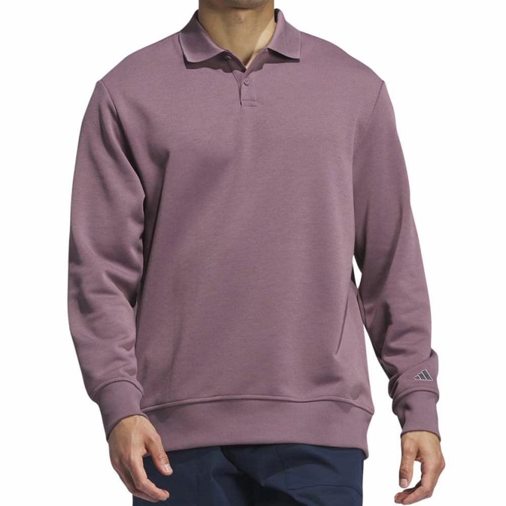 Light Casual Minimal Style Trend adidas Go-To Long Sleeve Polo Shirt - Shadow Fig