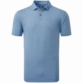 FootJoy Heather Self Collar Polo Shirt - Cobalt Fashionable Wear Ultimate Comfort