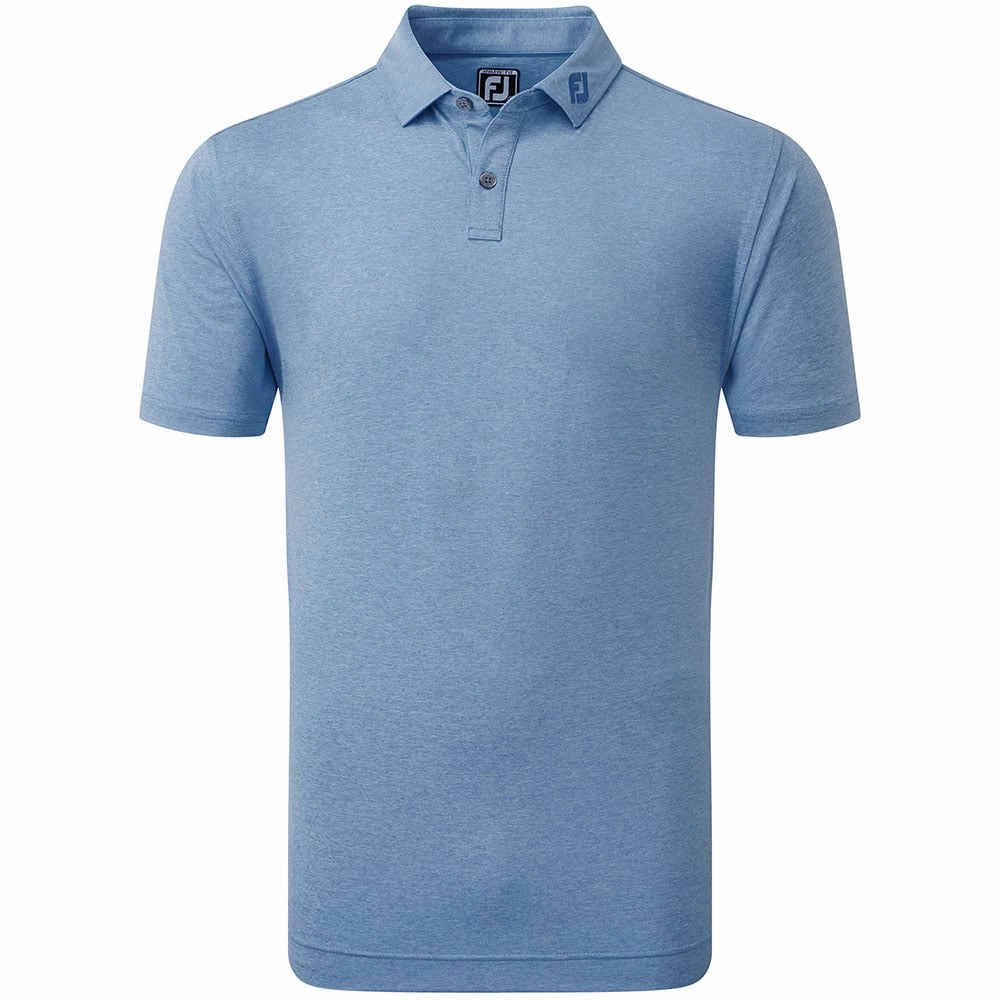 FootJoy Heather Self Collar Polo Shirt - Cobalt Fashionable Wear Ultimate Comfort