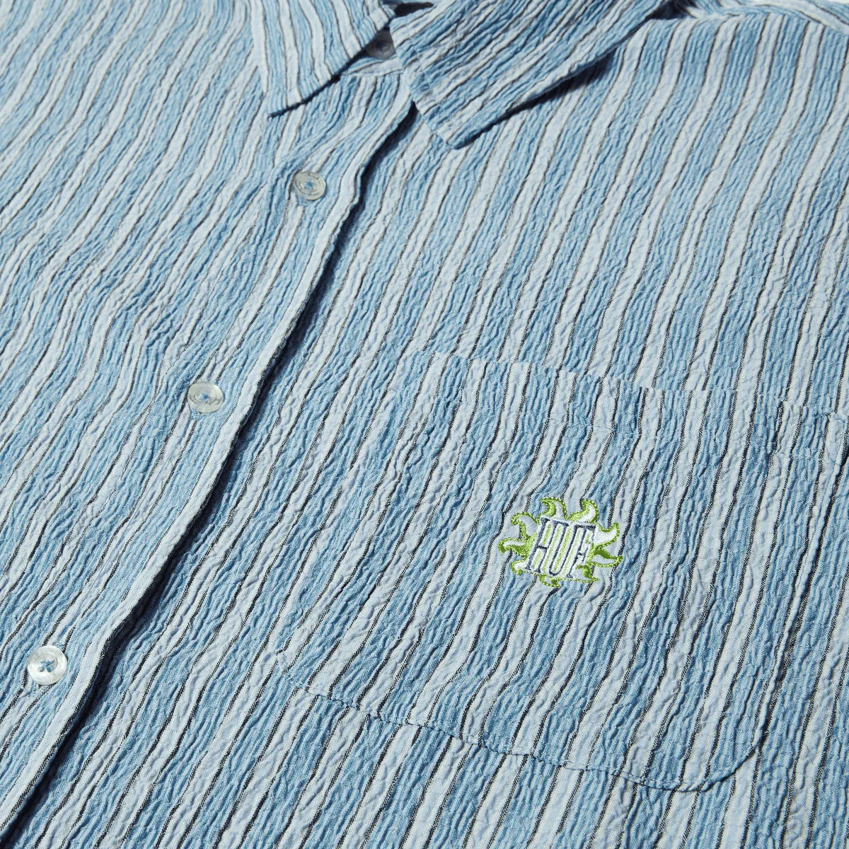 HUF Apollo Striped Shirt - Pool Blue Multipurpose Utility