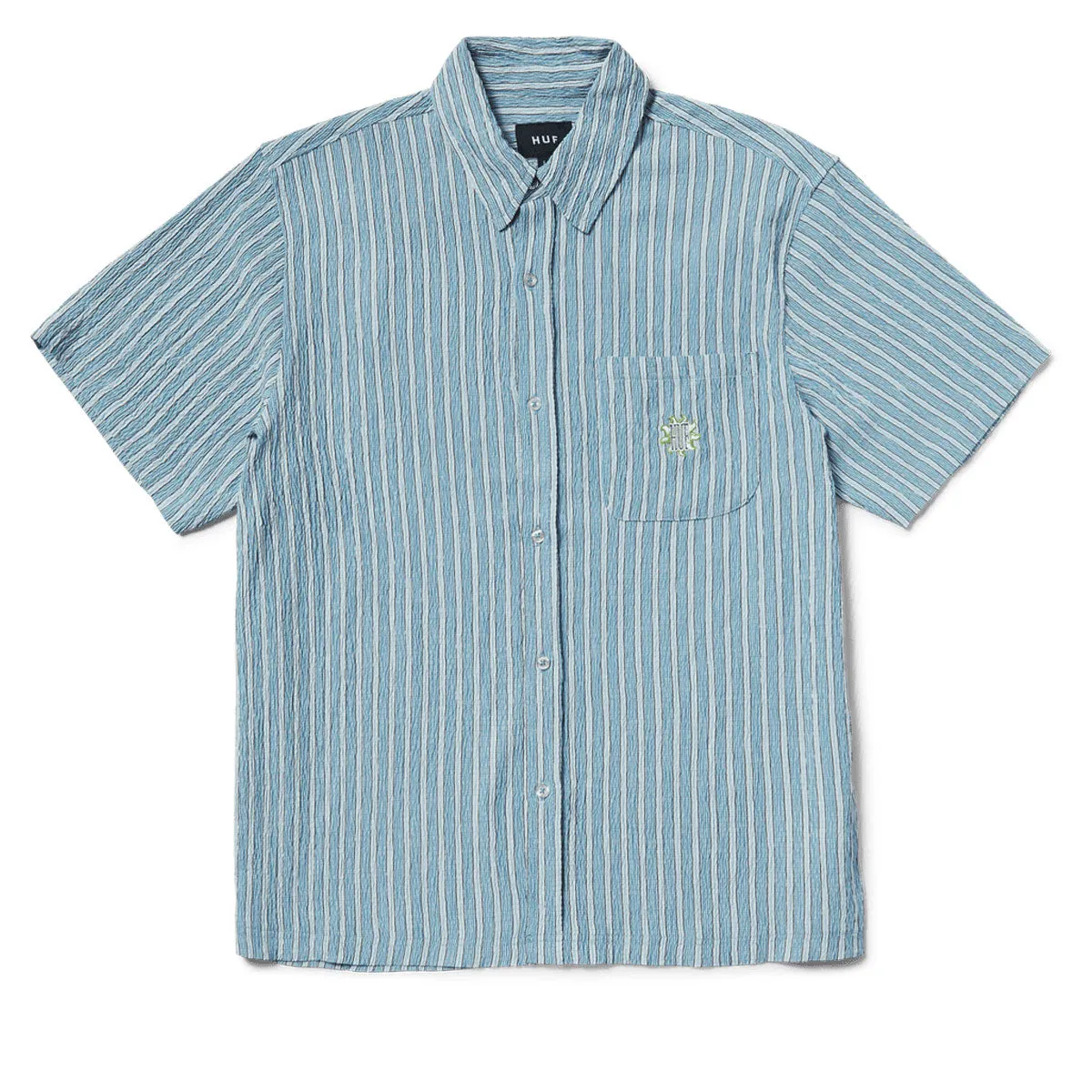 All-Ages Fit Petite Option HUF Apollo Striped Shirt - Pool Blue