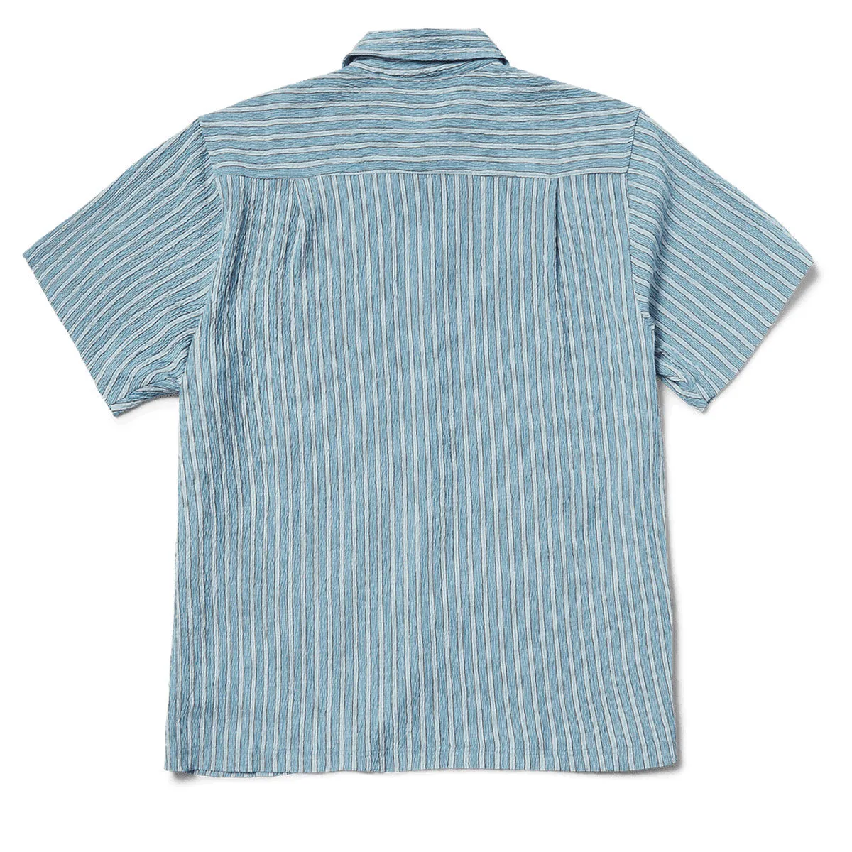 HUF Apollo Striped Shirt - Pool Blue wrinkle free Winter Comfort