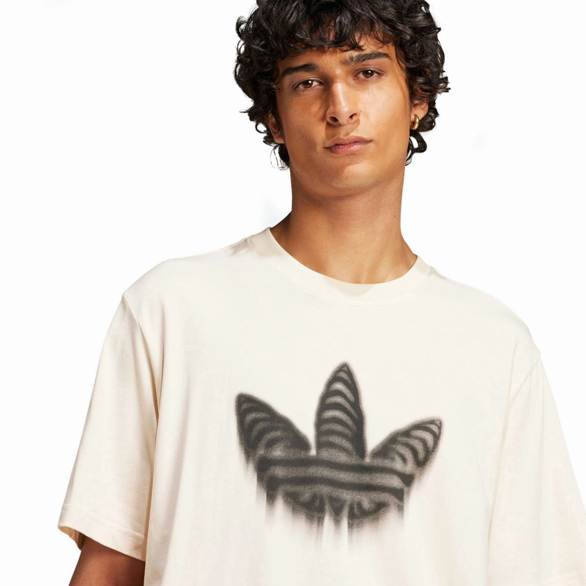 Rayon blend Adidas Skeleton Trefoil T-Shirt - Wonder White