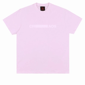 Perfect Comfort Wear Chilly Style Disorder C H A O S T-Shirt - Pink