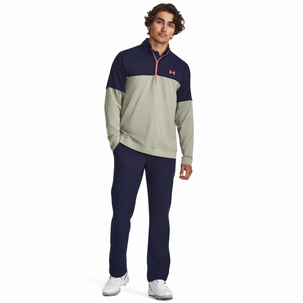 Under Armour Storm Midlayer 1/2 Zip Pullover - Grove Green/Midnight Navy Cozy Trend