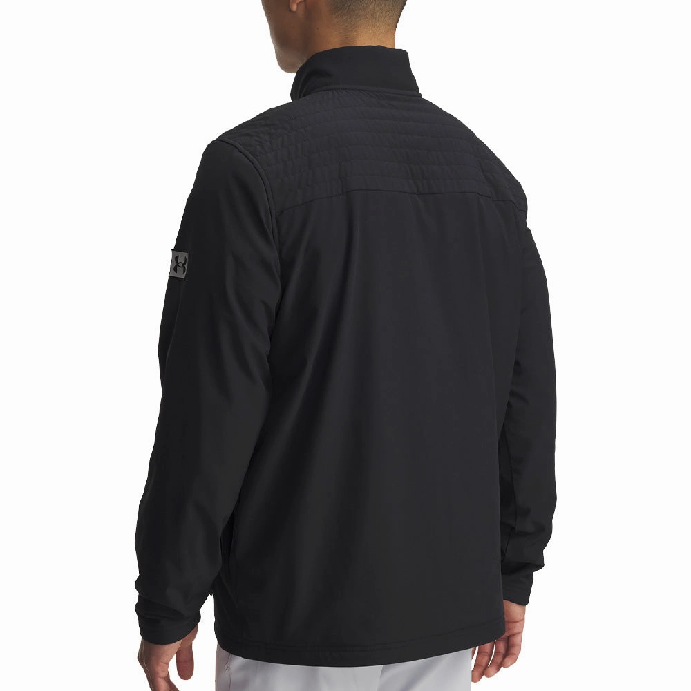 Odor Free logoed Under Armour Drive Pro Full Zip Pullover - Black/Black
