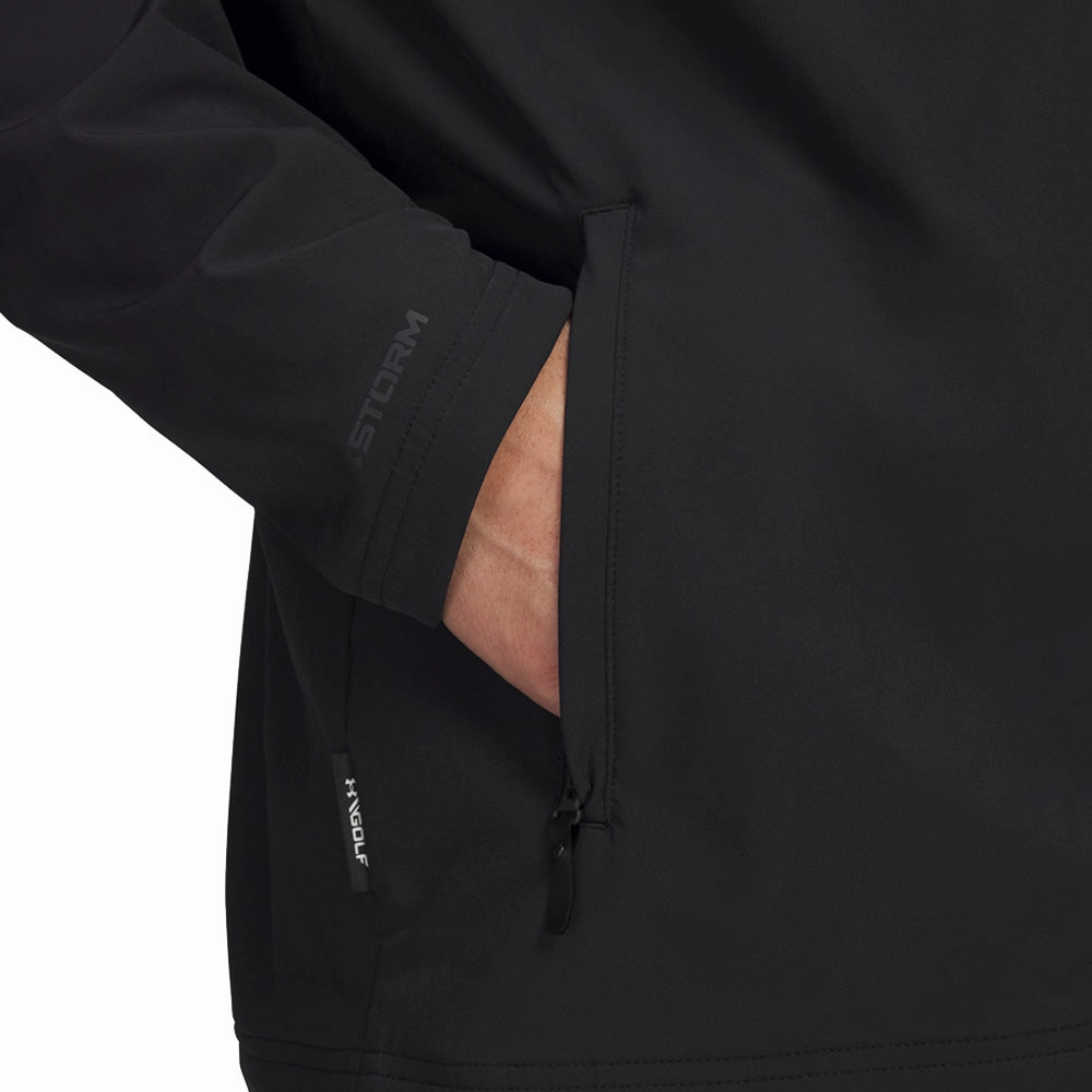 Under Armour Drive Pro Full Zip Pullover - Black/Black Elastic