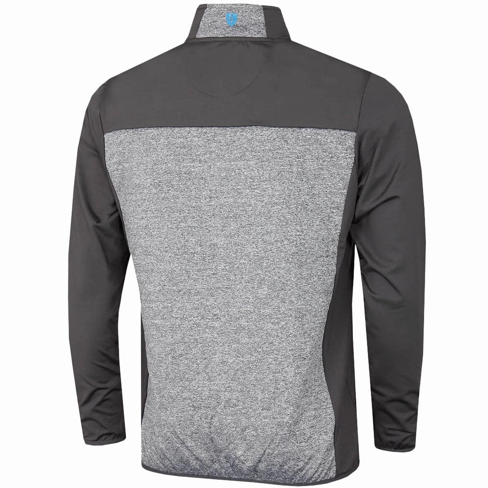 good for weekends Island Green 1/4 Zip Wind Jacket - Charcoal/Grey Marl