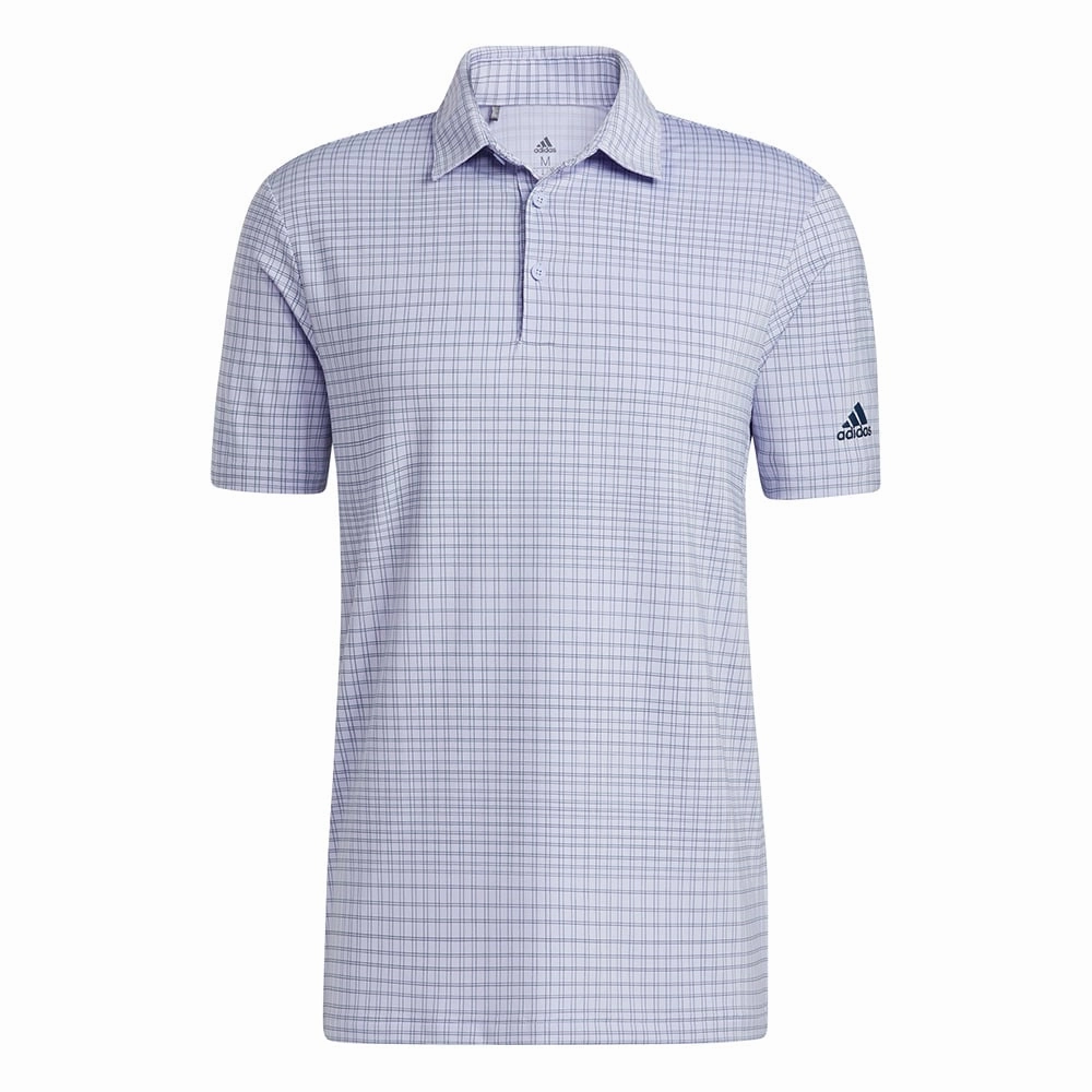 Stylish Comfort adidas Ultimate365 Allover Print Primegreen Polo Shirt - Violet Tone/Crew Navy