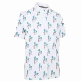 Callaway 19th Hole Polo Shirt - Bright White Active Outfit Style FunctionalPockets