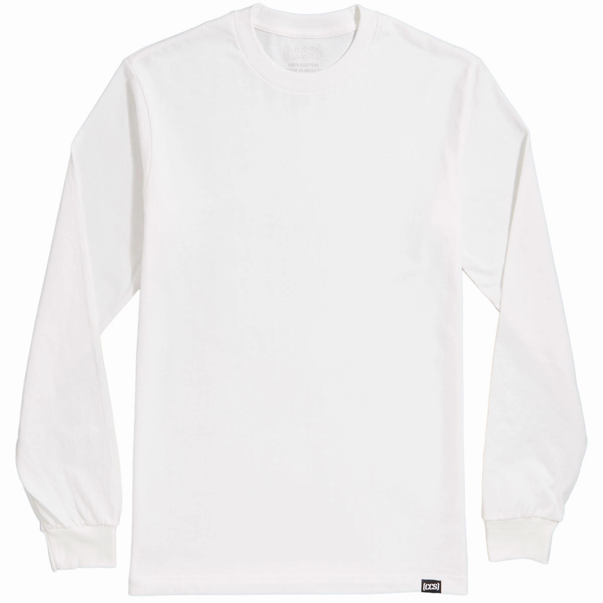 CCS OG Heavyweight Long Sleeve T-Shirt - White Beaded details Comfy Choice