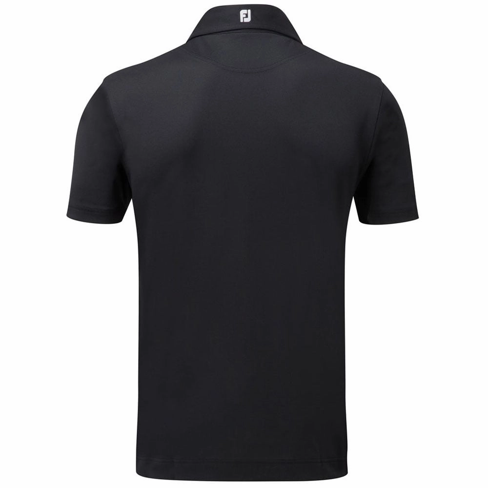 Minimal Look FlexibleCollarOptions FootJoy Stretch Pique Solid Athletic Polo Shirt - Black