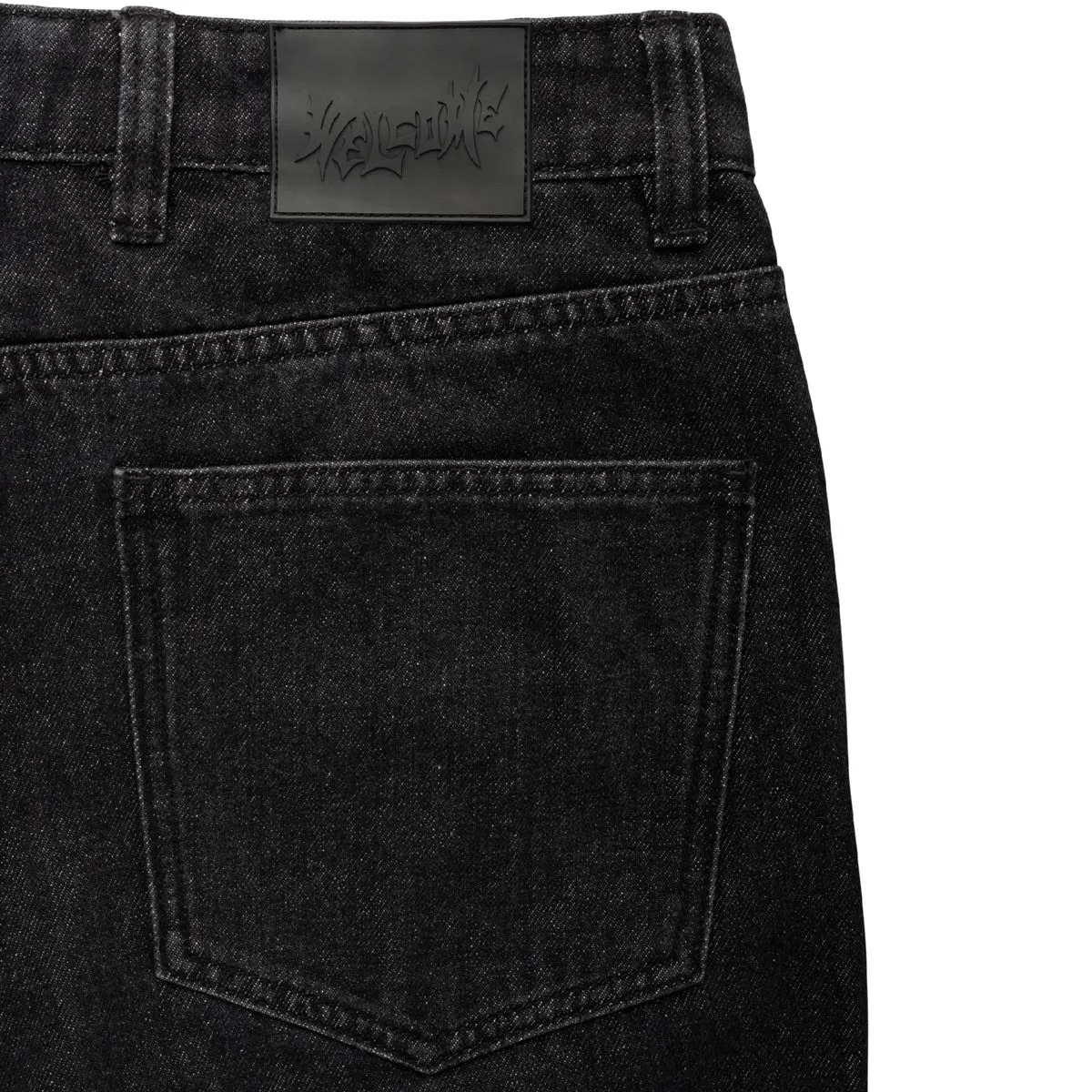 Comfortable Movement Welcome Immortal Loose Straight Denim Jeans - Washed Black