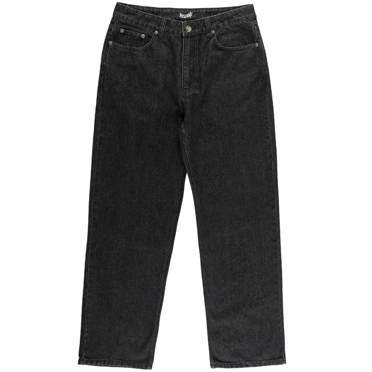 Welcome Immortal Loose Straight Denim Jeans - Washed Black Functional Fashion