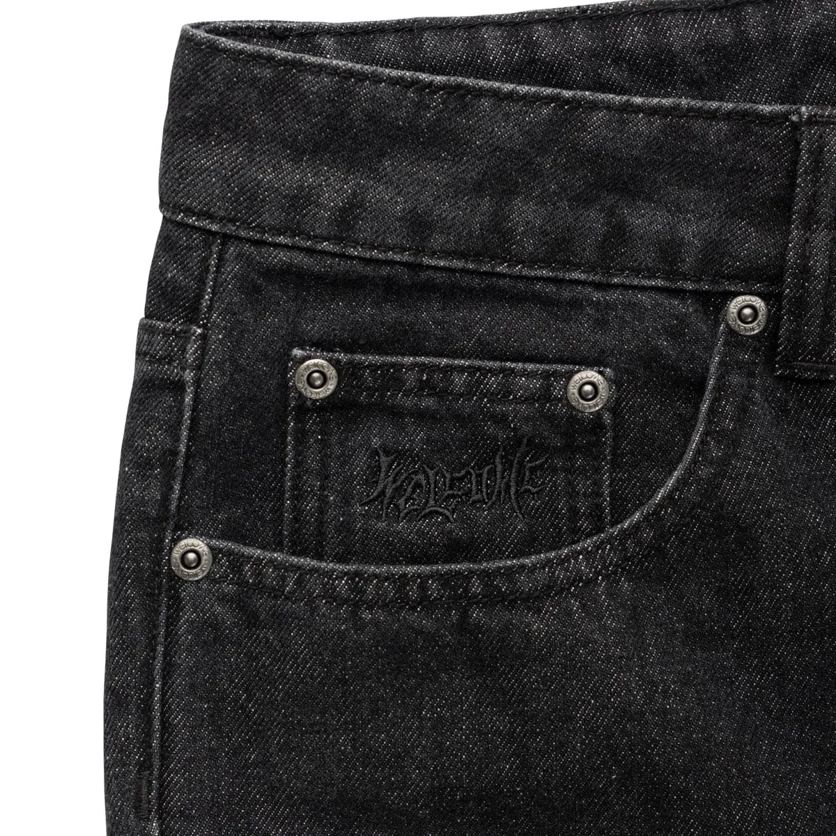 Welcome Immortal Loose Straight Denim Jeans - Washed Black Easy Layer Everyday Layer