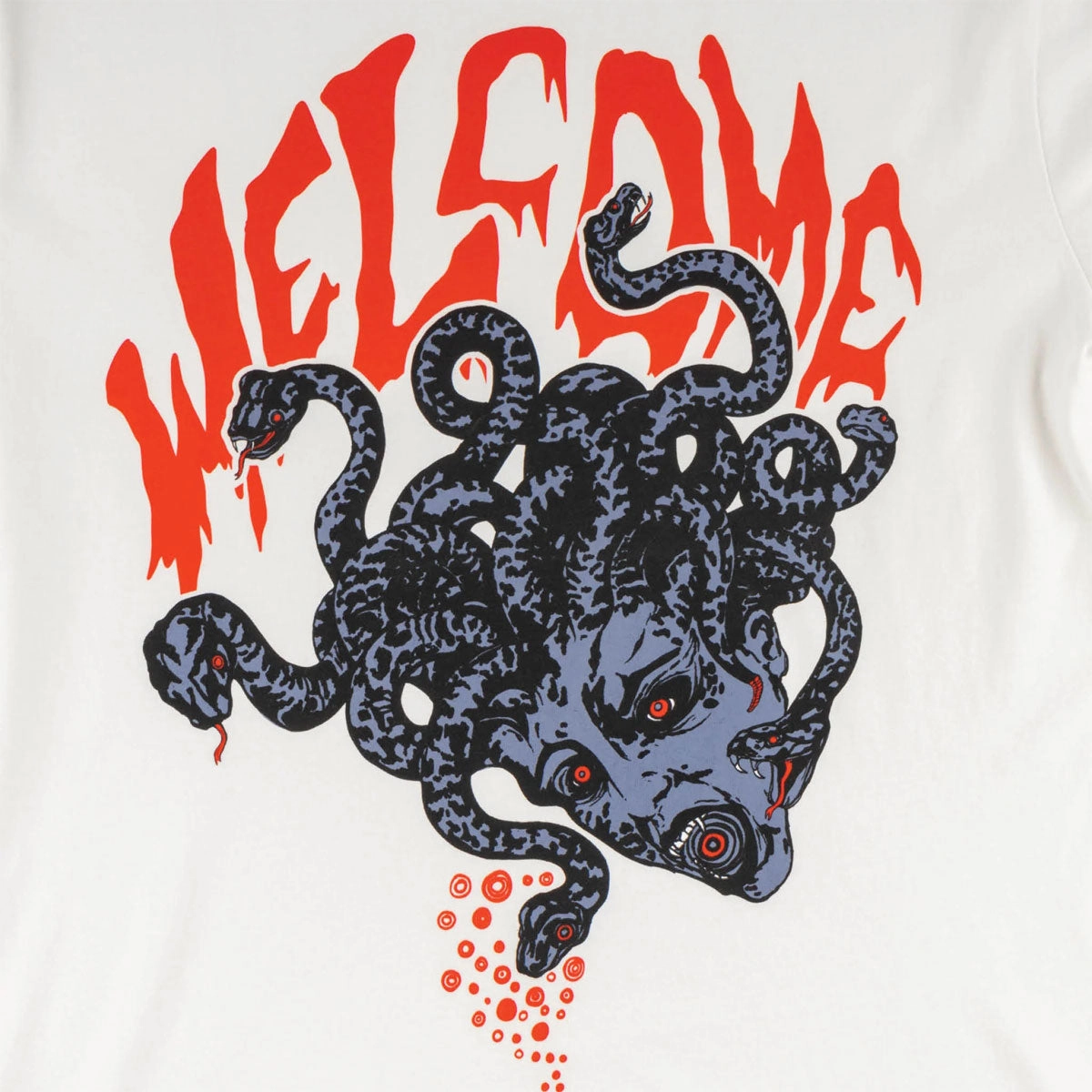 Welcome Medusa T-Shirt - White/Red Non Iron Fabric