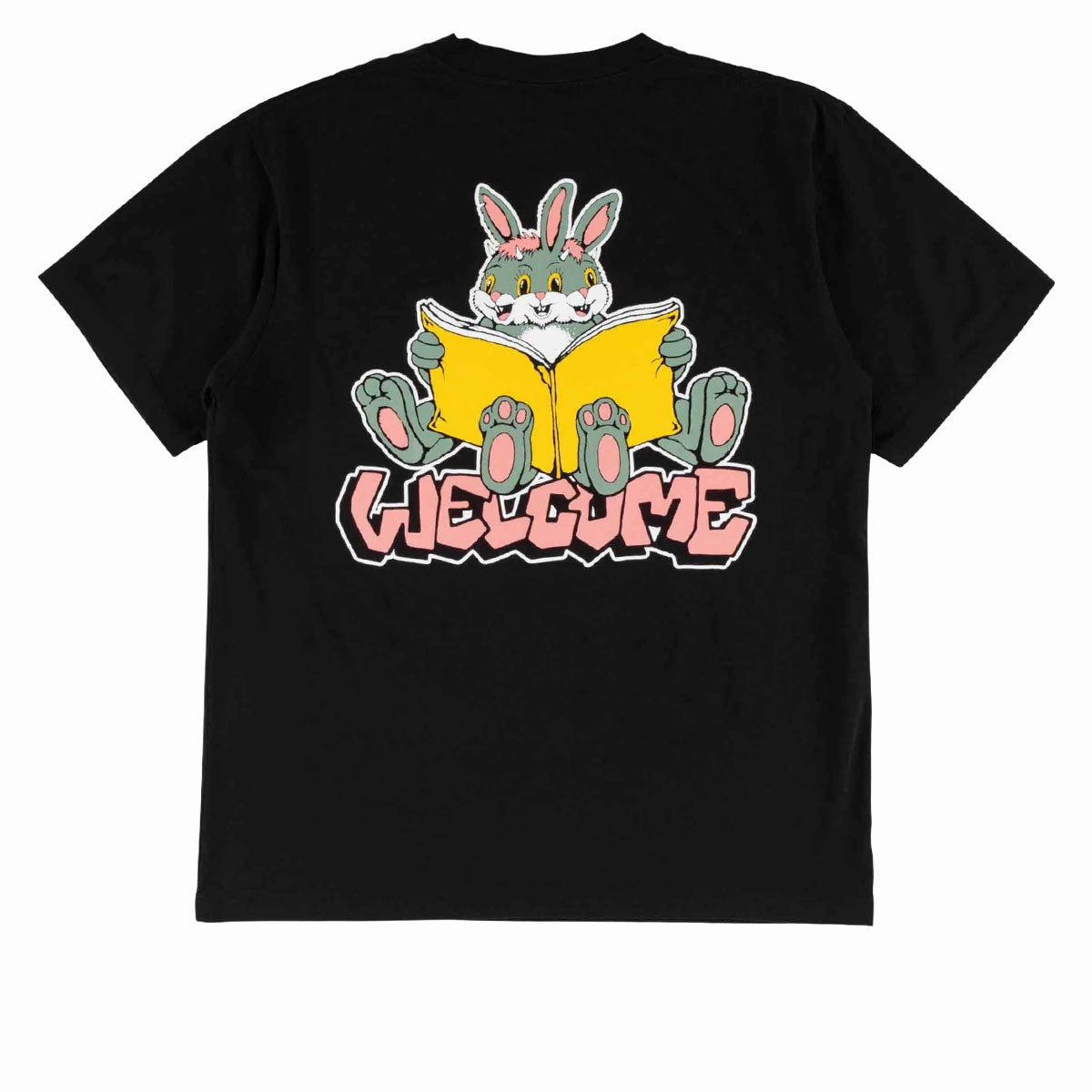 Chill Vibe Daily Trend Welcome Triplets T-Shirt - Black