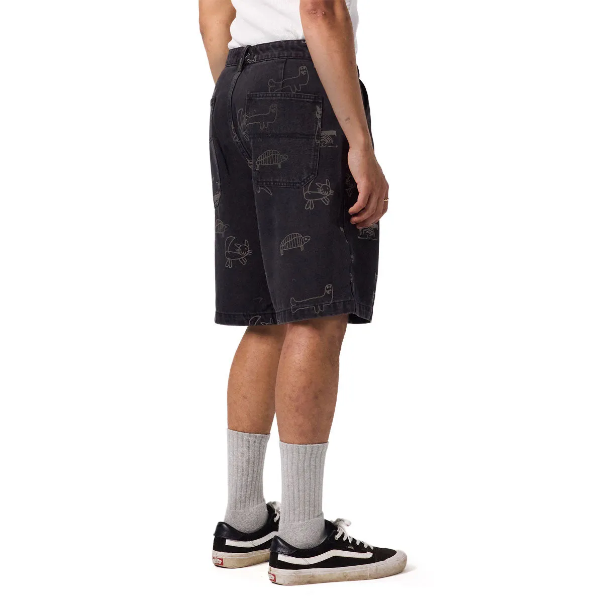 two piece outfit Former Reynolds Yardage Denim 21 Walk Shorts - Washed Black