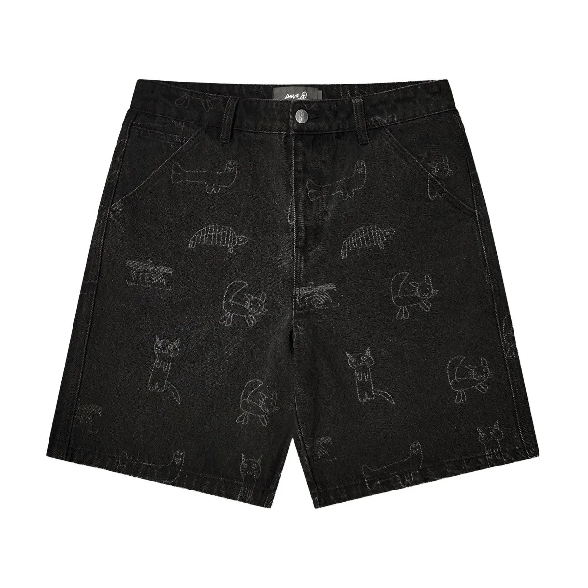 TailoredSilhouette Wrinkle Resistant Finish Former Reynolds Yardage Denim 21 Walk Shorts - Washed Black