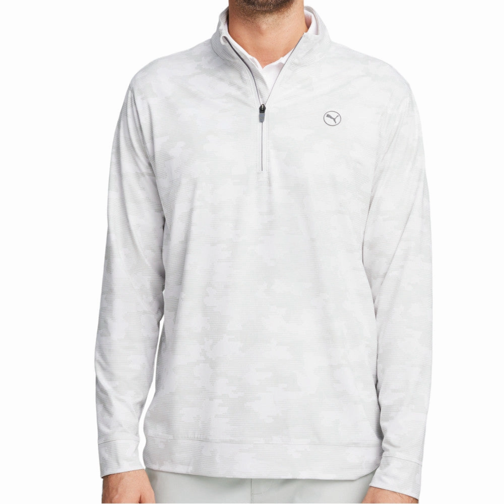 Puma Cloudspun Camo 1/4 Zip Pullover - White Glow product beach relaxation vibe